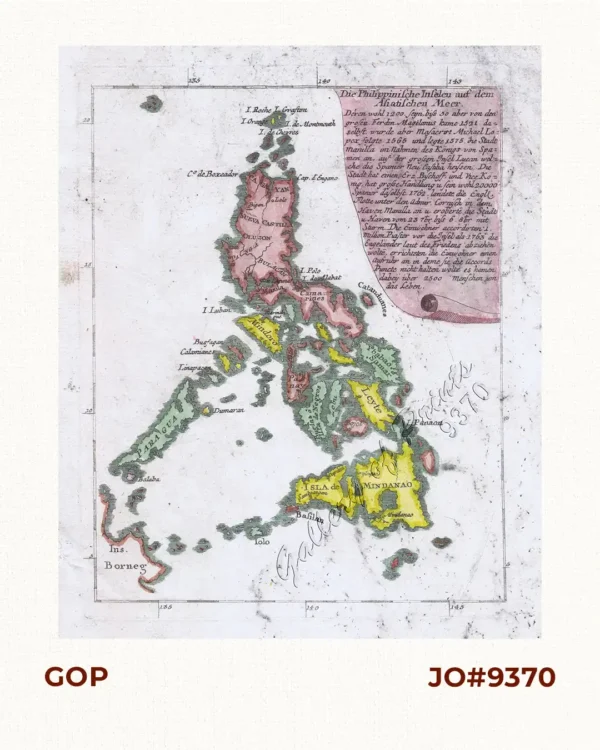 Die Philippinischen Inselen auf dem Asiatischen Meer [inset text: short history of the Philippines incl. British Invasion]