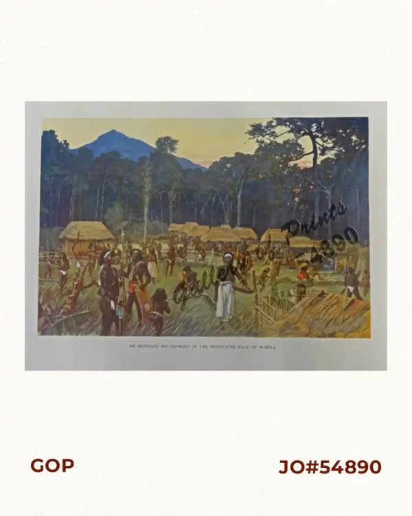 An Igorrote Encampment in the Mountains Back of Manila