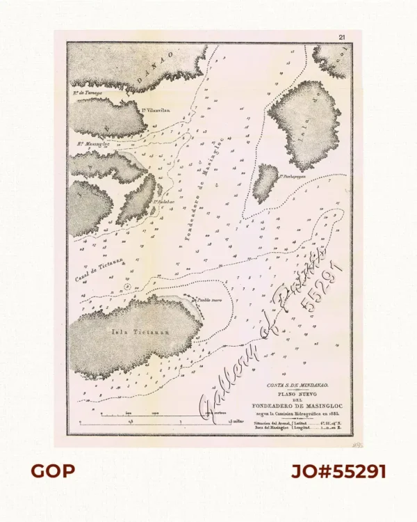 Costa S. De Mindanao Plano Nuevo del Fondeadero de Masingloc