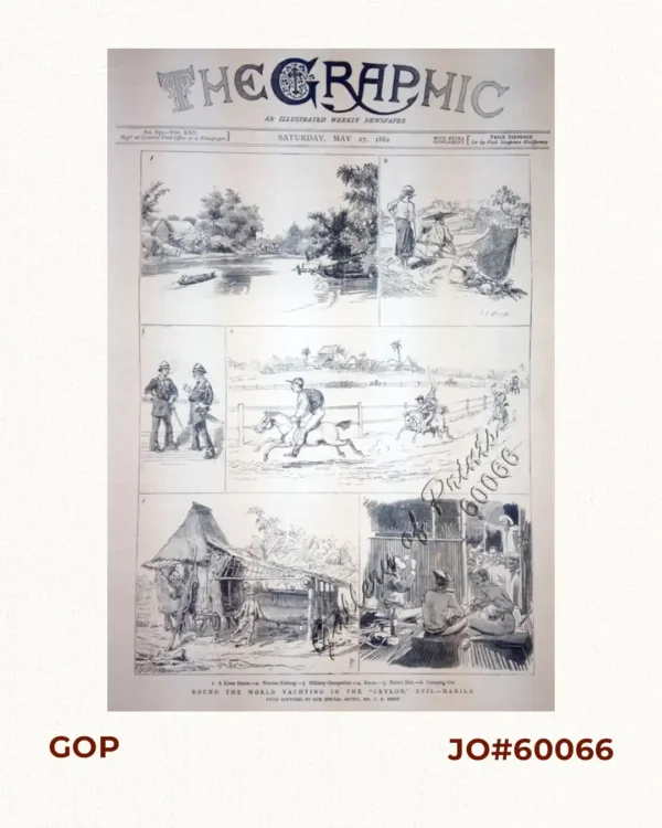 Round the World Yachting in the "Ceylon", XVII.- Manila 1. A River Scene.  2. Natives Fishing.  3. Military Occupation.  4. Races.  5. Native Hut.  6. Camping Out.