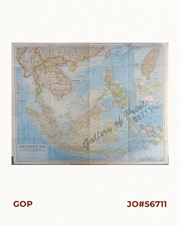 Southeast Asia Compiled and Draw in the Cartographic Section of the National Geographic Society for The National Geographic Magazine inset: 1. Formosa and the Pescadores 2. Relation of Australia and New Zealand to Southeast Asia