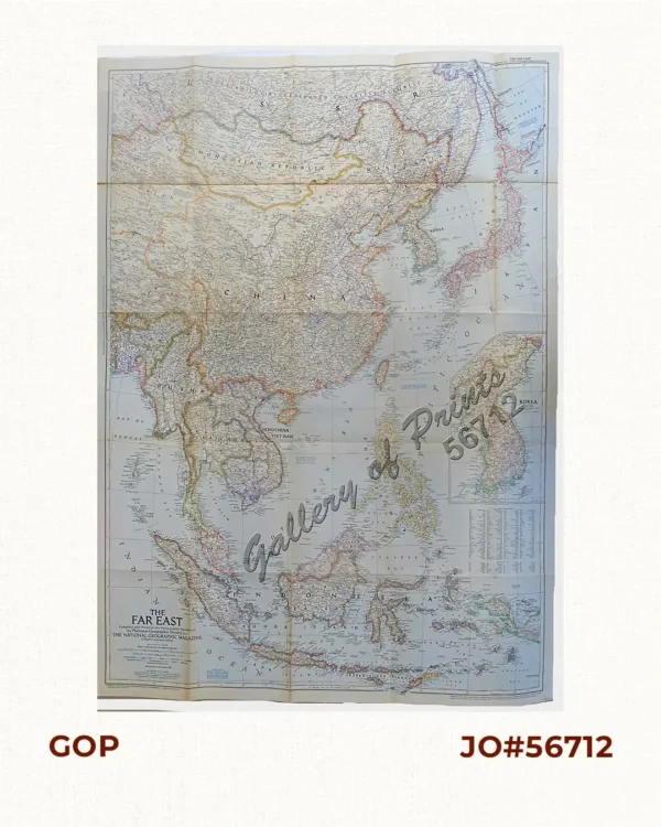 The Far East Compiled and Drawn in the Cartographic Section of the National Geographic Society for The National Geographic Magazine inset: Korea