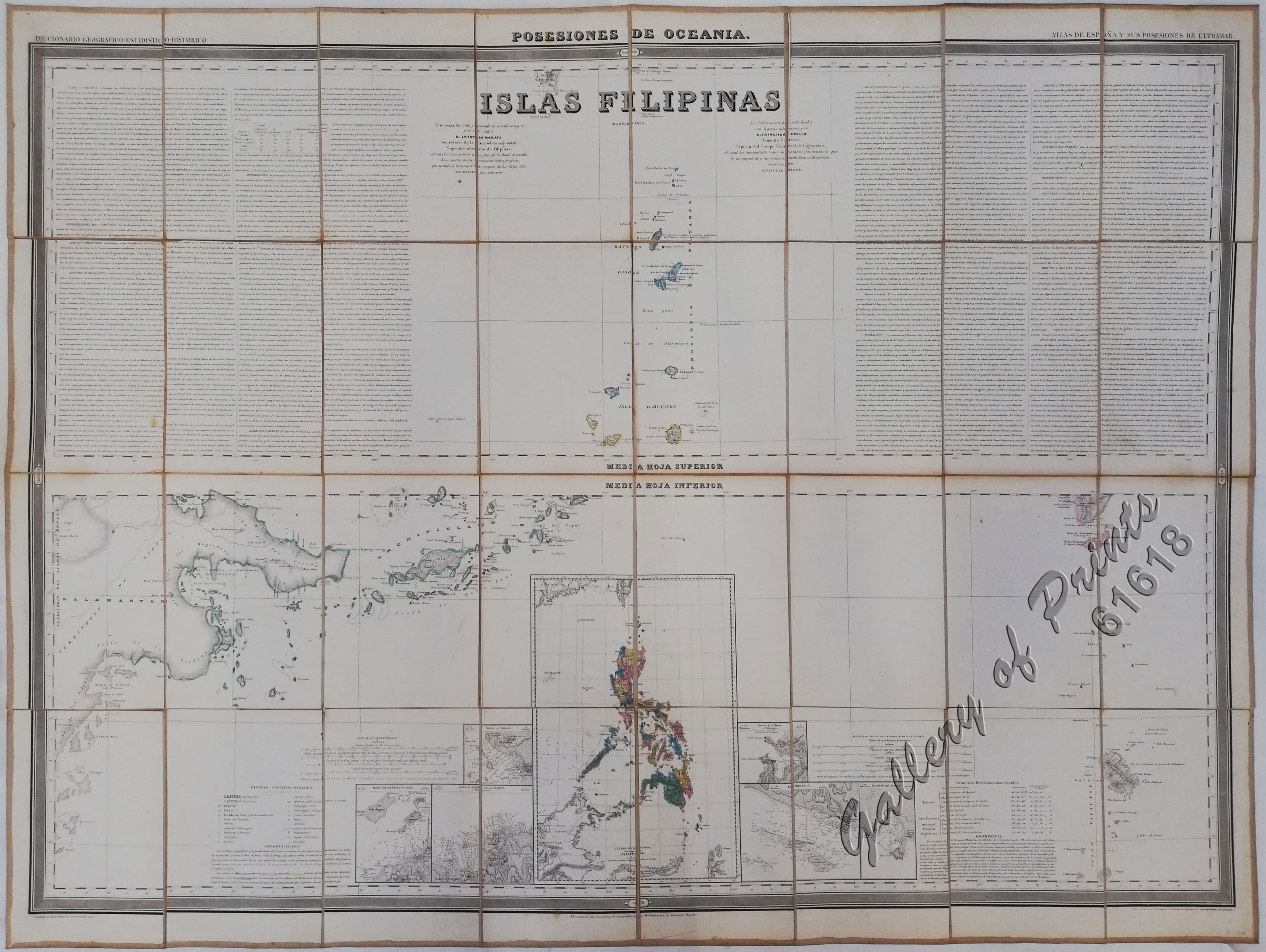 1) Islas Filipinas: Primera Hoja Central; 2) Islas Filipinas: Segunda Hoja Central; 3) Posesiones de Ultramar (Oceania) - Islas Filipinas - Image 3