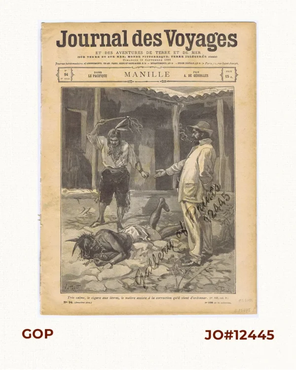 Journal des Voyages et des Aventures de terre et de mer [Journal of Travels and Adventures by Land and Sea]  Dimanche 18 Septembre 1898  No. 94  Manlle - " Dans le Pacifique - "