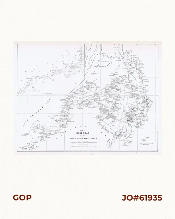 Map of Mindanao and the Sulu (or Jolo) Archipelago