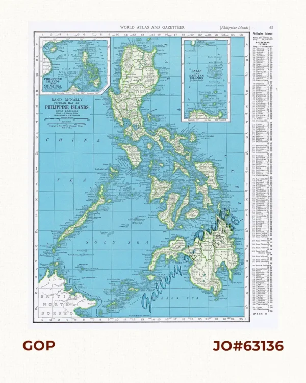 Rand McNally Popular Map of Philippine Islands.  insets:  1) Philippine Islands and China Sea.  2) Batan and Babuyan Islands.