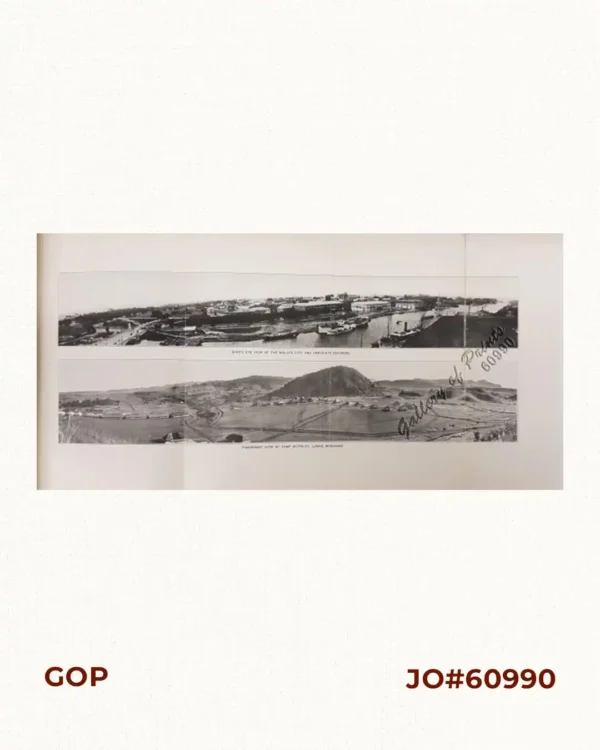 1) Bird's Eye View of the Walled City and Immediate Environs; 2) Panoramic View of Camp Keithley, Lanao, Mindanao