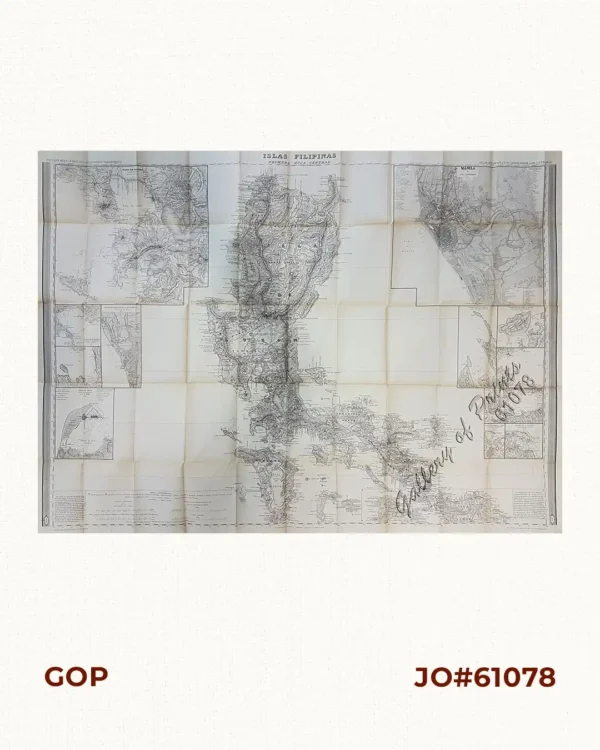 Islas Filipinas: Primera Hoja Central. inset 1: Bahia de Manila; inset 2: Puerto de Maribeles; inset 3: Puerto de Limbones; inset 4: Parte de Costa; inset 5: Puerto de Cavite; inset; 6: Manila y sus; inset 7: Puerto de San Miguel; inset 8: Puerto de San Jose; inset 9: Magnog; inset 10: Puerto de Sorsogon; inset 11: Puerto de Lanang; inset 12: Puerto de St Jacinto