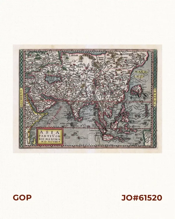 Asia partiu orbis maxima. MDXCVIII.