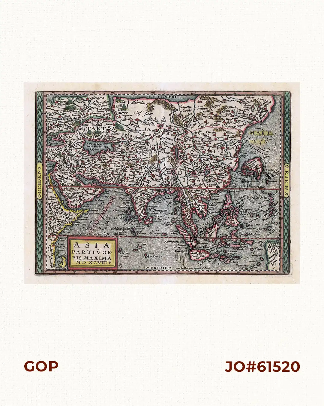 Asia partiu orbis maxima. MDXCVIII.