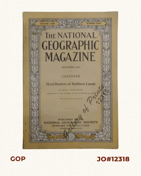 The National Geographic Magazine, vol.XXIII, no. 9. Head-Hunters of Northern Luzon