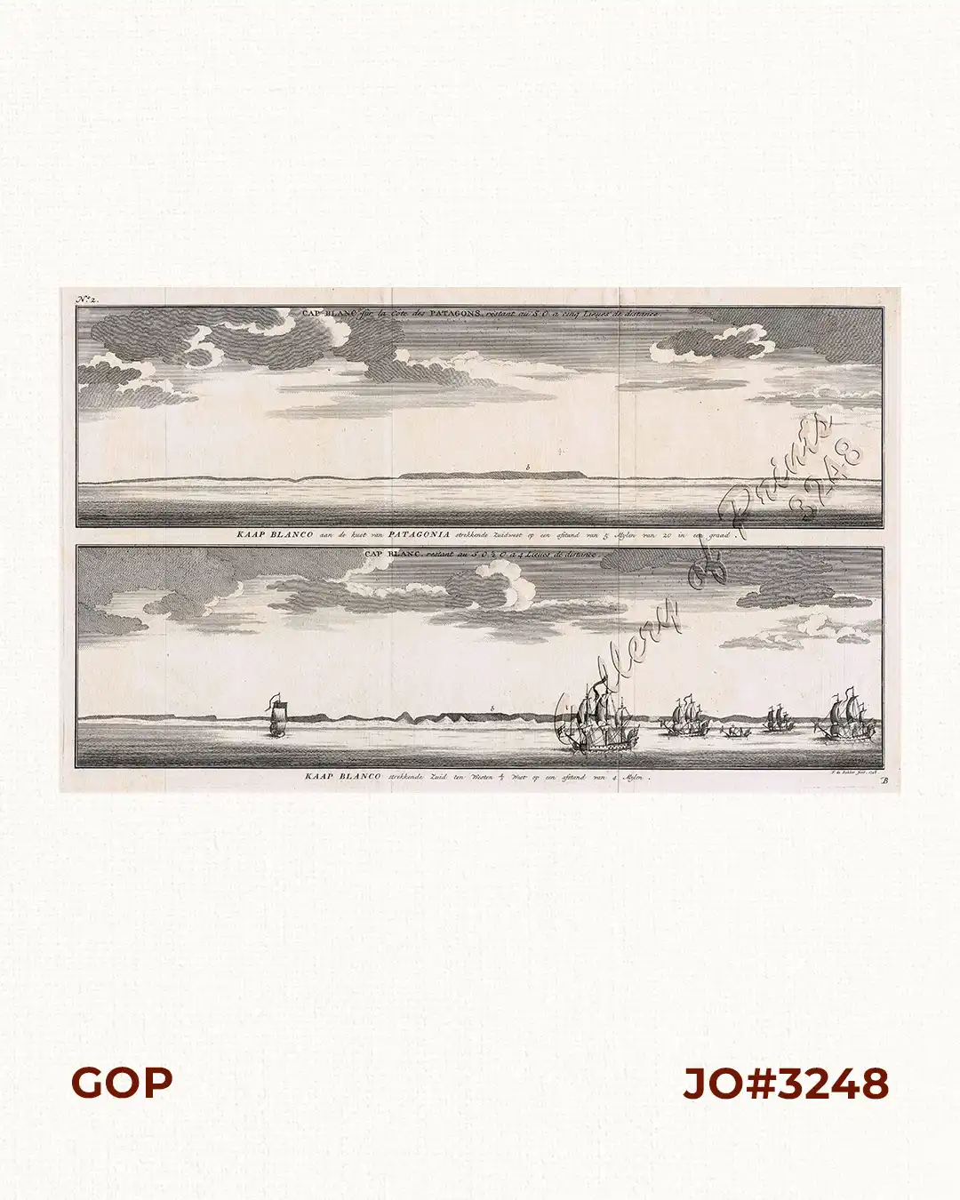 1. Cap Blanc sur la Cote des Patagons,… Kaap Blanco aan de kust van Patagonian… 2. Cap Blanc, restant au S.O. …. Kaap Blanco strekkende Zuid len ….
