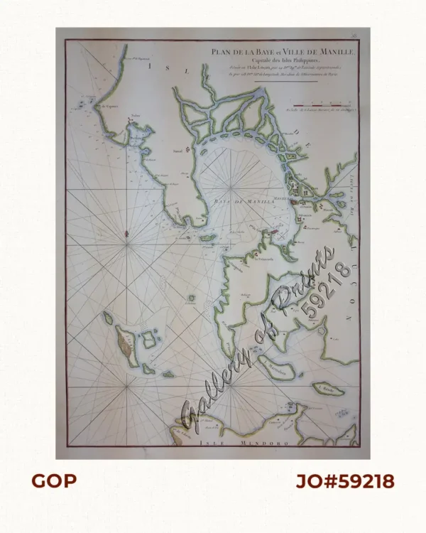 Plan de la Baye et Ville de Manille Capitale des Isles Philippines, Située en l'Isle Luçon . . .