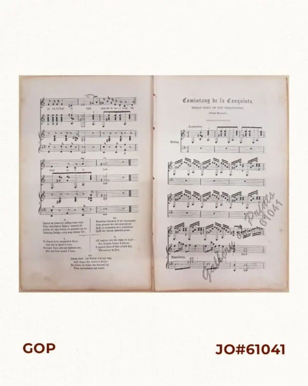 Comintang de la Conquista. Indian Song of the Philippines.