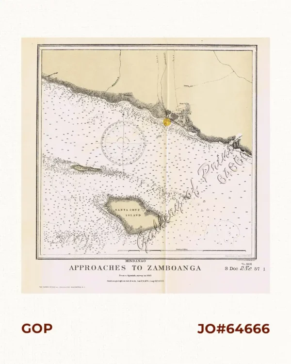 Mindanao  Approaches to Zamboanga  From a Spanish survey in 1885.