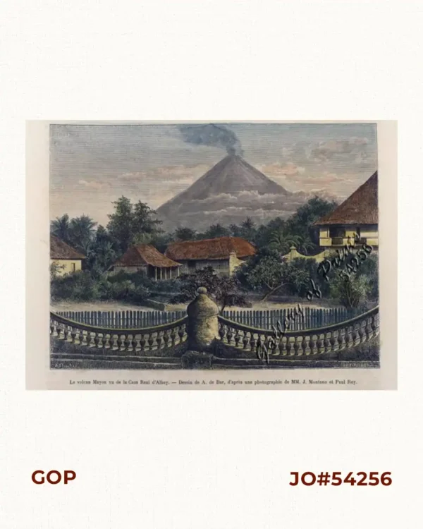 Le Volcan Mayon vu de la casa real d'Albay.