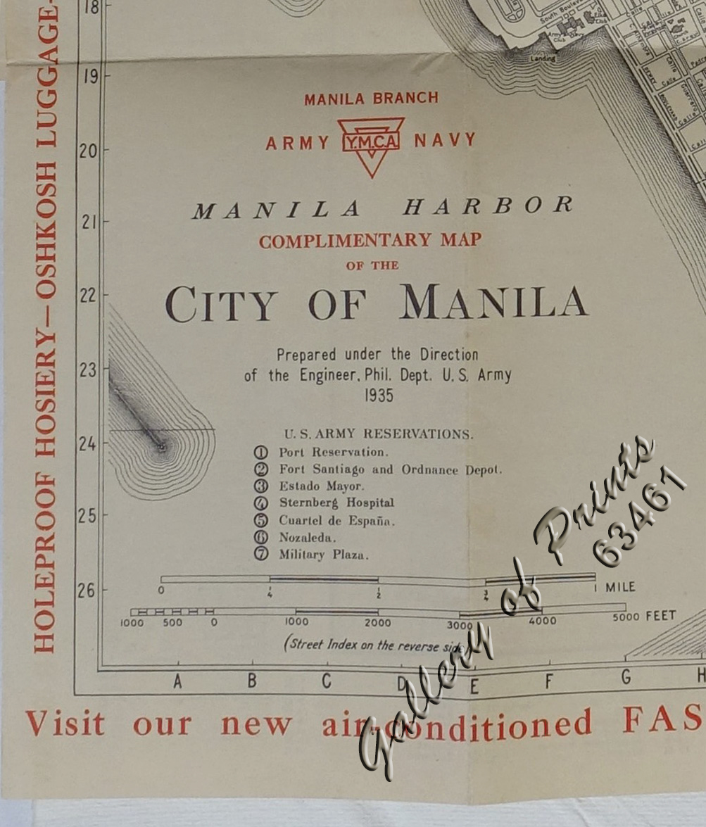 Manila Harbor Complimentary Map of the City of Manila. - Image 5