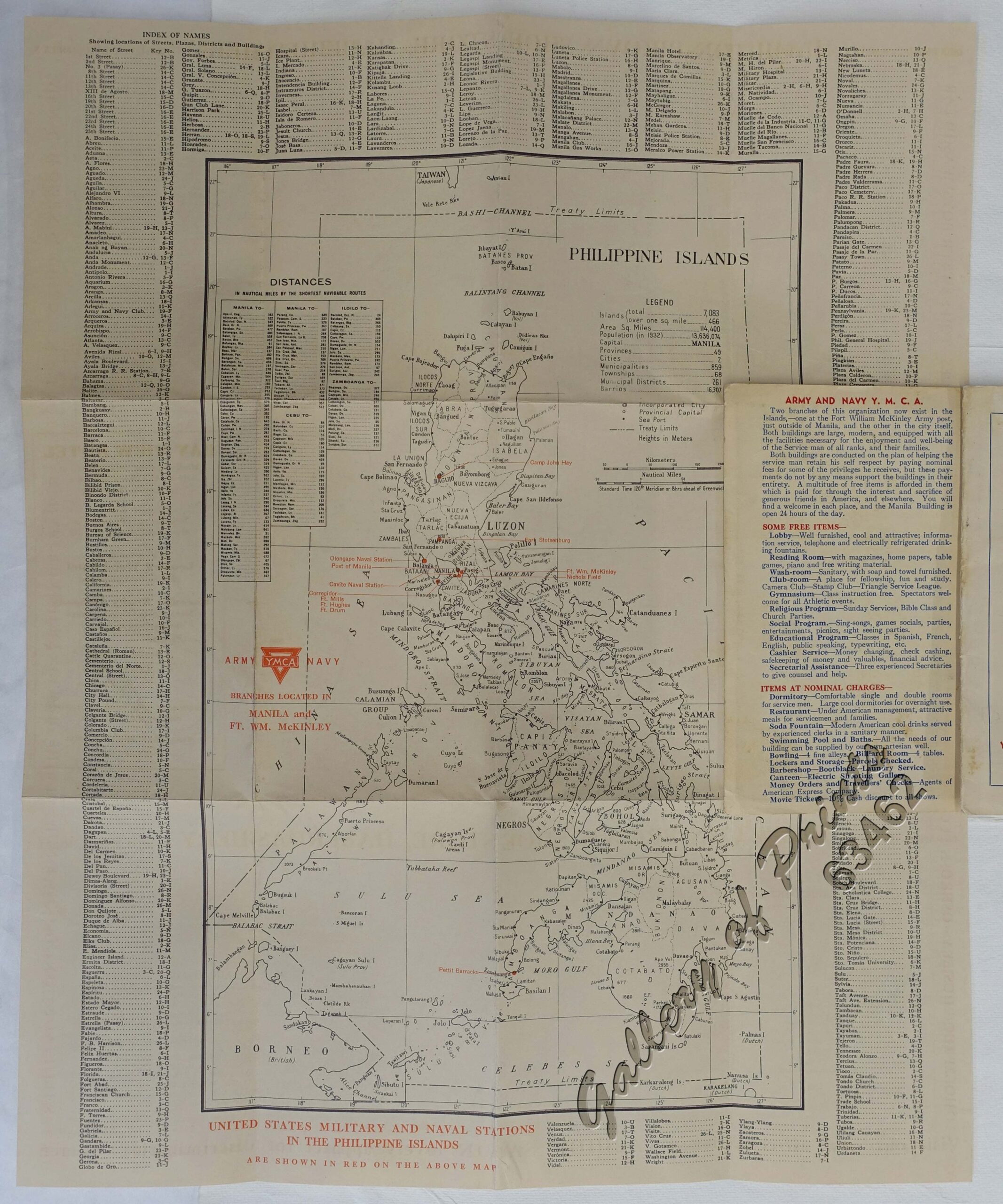 Manila Harbor Complimentary Map of the City of Manila. - Image 2