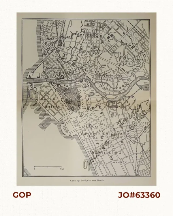 Karte 13: Stadtplan von Manila  [City Map of Manila]