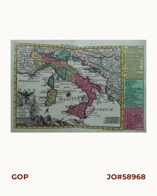 Italien in seine unterschiedene Laender eingetheilet