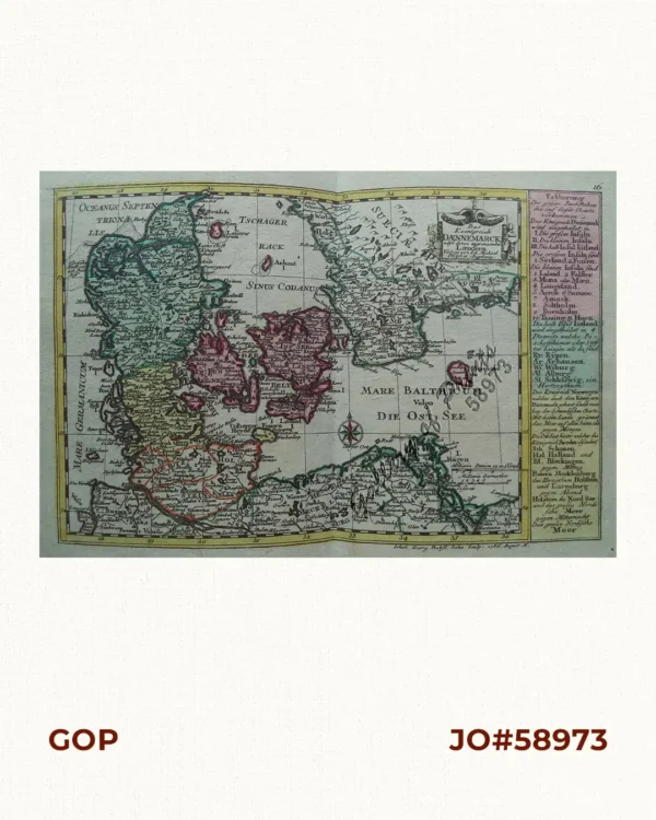 Das Koenigreich Daennemarck nebst denen argranzenden Laendern Verlegt von Ioh. Michael Probst in Augsburg