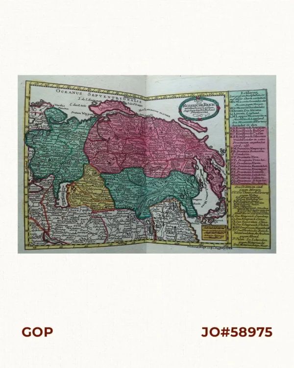 Charte das Russische Reich mit allen seinen Laendern. Augsburg bey Ioh. Michael Probst 1788