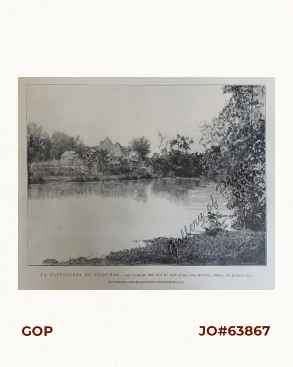 La Naturaleza en Filipinas. - Las Orillas del Rio de San Juan del Monte, Cerca de Mariquina. [Nature in the Philippines. - The River Banks of San Juan del Monte, near Marikina.]