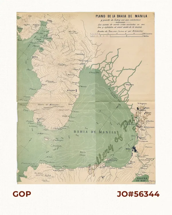 Plano de la Bahia de Manila y puerto de Subig con sus contornos