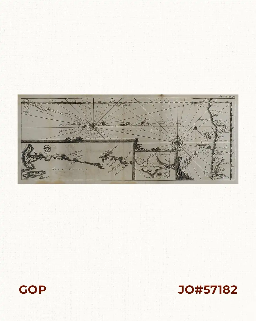 Mar del Zur insets: Nova Guinea Tierra del Fuogo