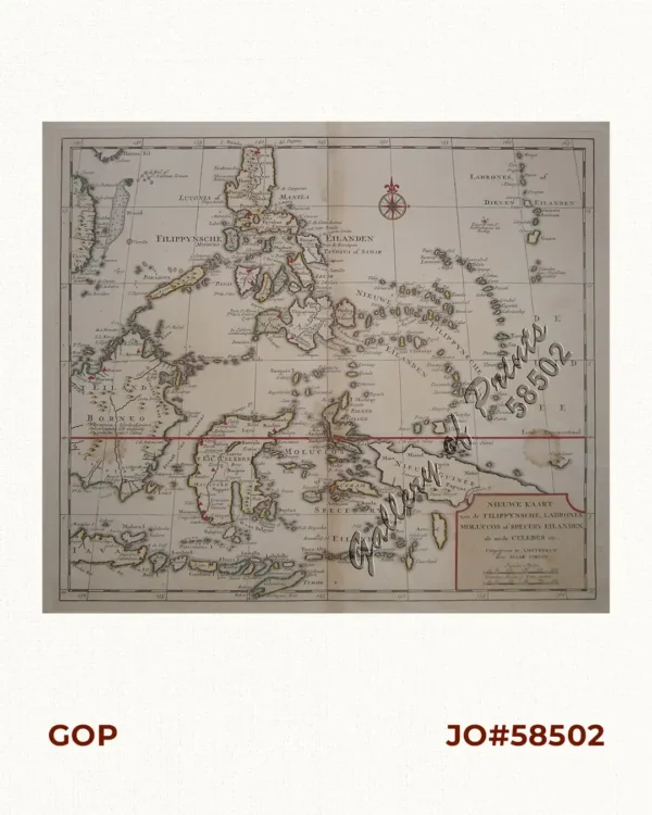 Nieuwe Kaart van de Filippynsche, Ladrones, Moluccos of Specery Eilanden, als mede Celebes etc. [New Map of the Philippine, Marianas, Moluccos or Spice Islands, as well as Celebes etc.]