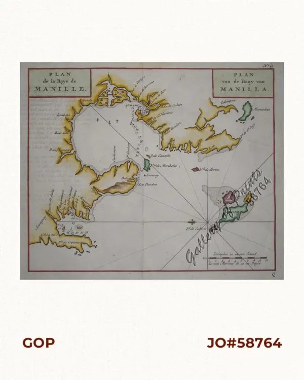 Plan de la Baye de Manille Plan van de Baay van Manilla