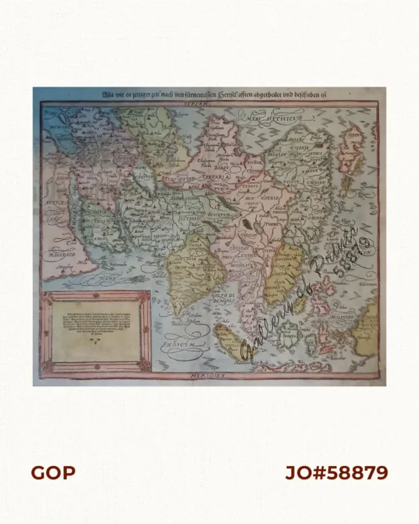 Asia wie es jetziger Zeit nach den fuernemesten Herrschafften abgetheilet und beschriben is [Asia in Present Time Divided and Described According to the Most Noble Men]