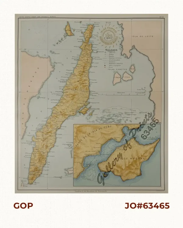 Cebu  pl. 22 (Isla de Cebu, with inset - Isla de Mactan)