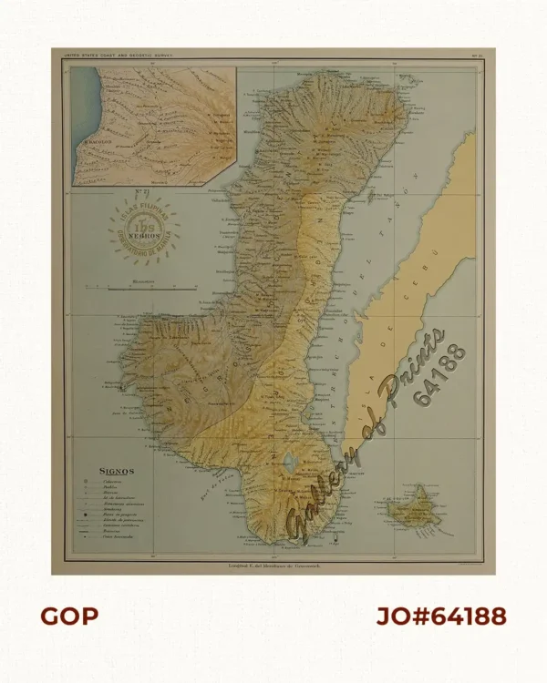 Isla de Negros  pl. 21, with Inset of Bacolod & Surroundings