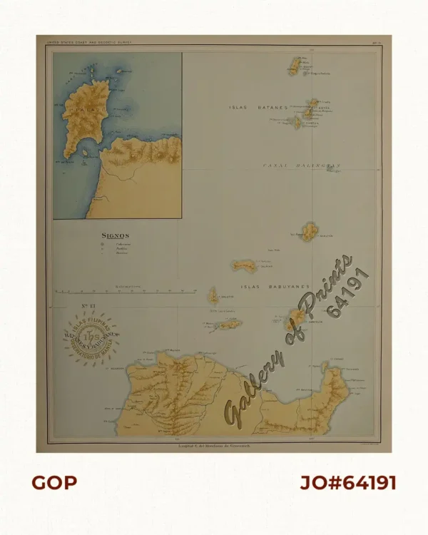 Islas de Batanes y Babuyanes   pl. 13; inset: Palaui Is. [Ilocos Norte, Cagayan Prov., Batanes Prov.]