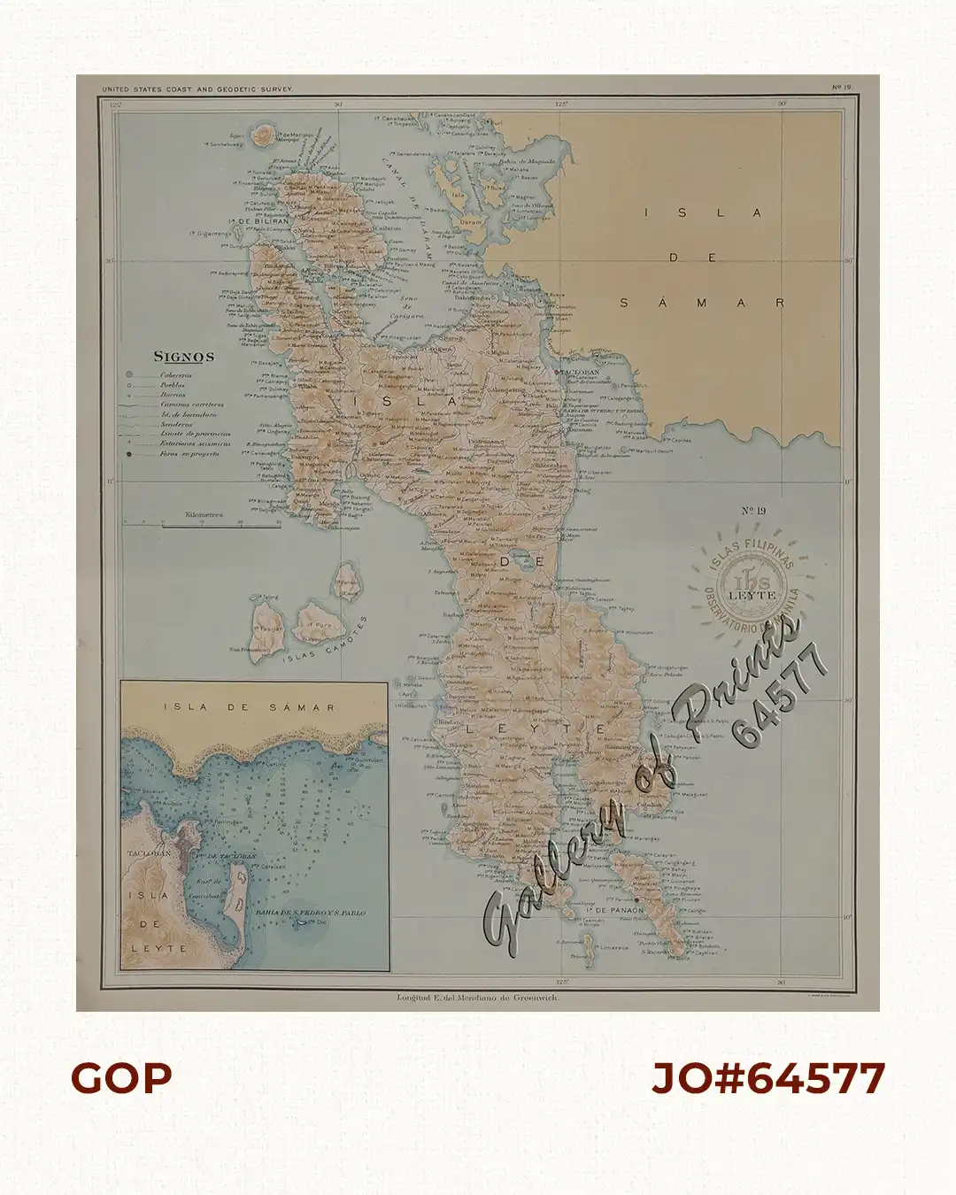 Islas de Leyte pl. 19, inset: Tacloban