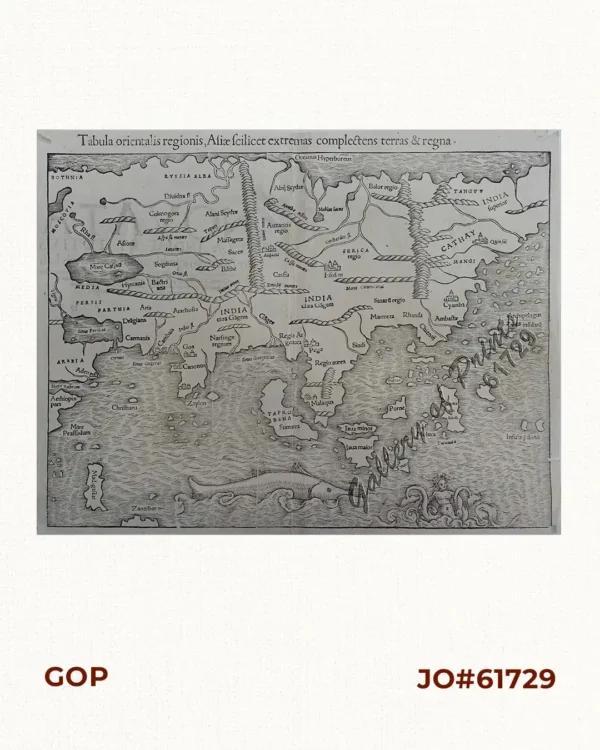 Tabula orientalis regionis, Asiae Scilicet extremas complectens terras & regna.