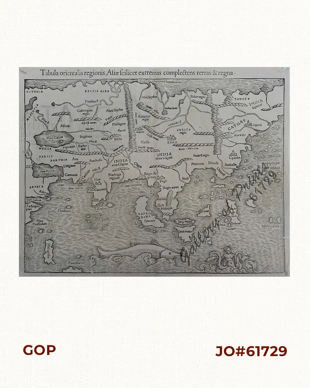 Tabula orientalis regionis, Asiae Scilicet extremas complectens terras & regna.