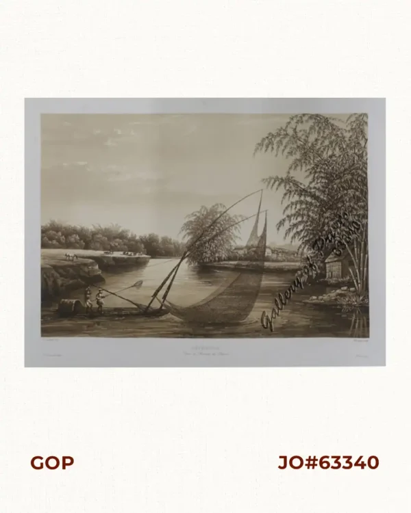 Pêcheurs dans riviere de Passit. [Fishermen on The Pasig River]