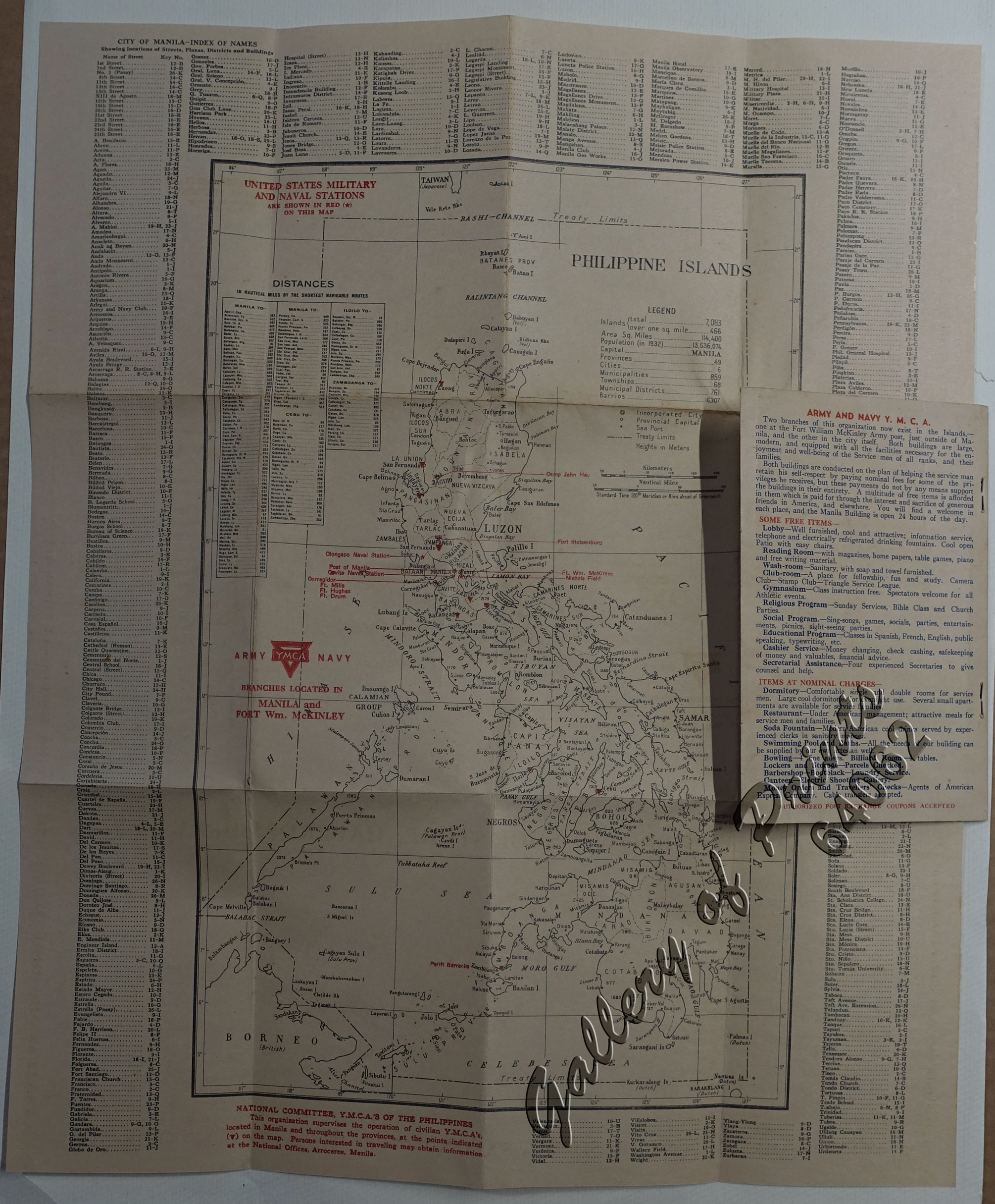 Manila Harbor Complimentary Map of the City of Manila. - Image 2
