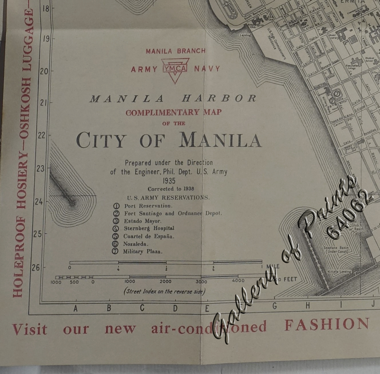 Manila Harbor Complimentary Map of the City of Manila. - Image 5