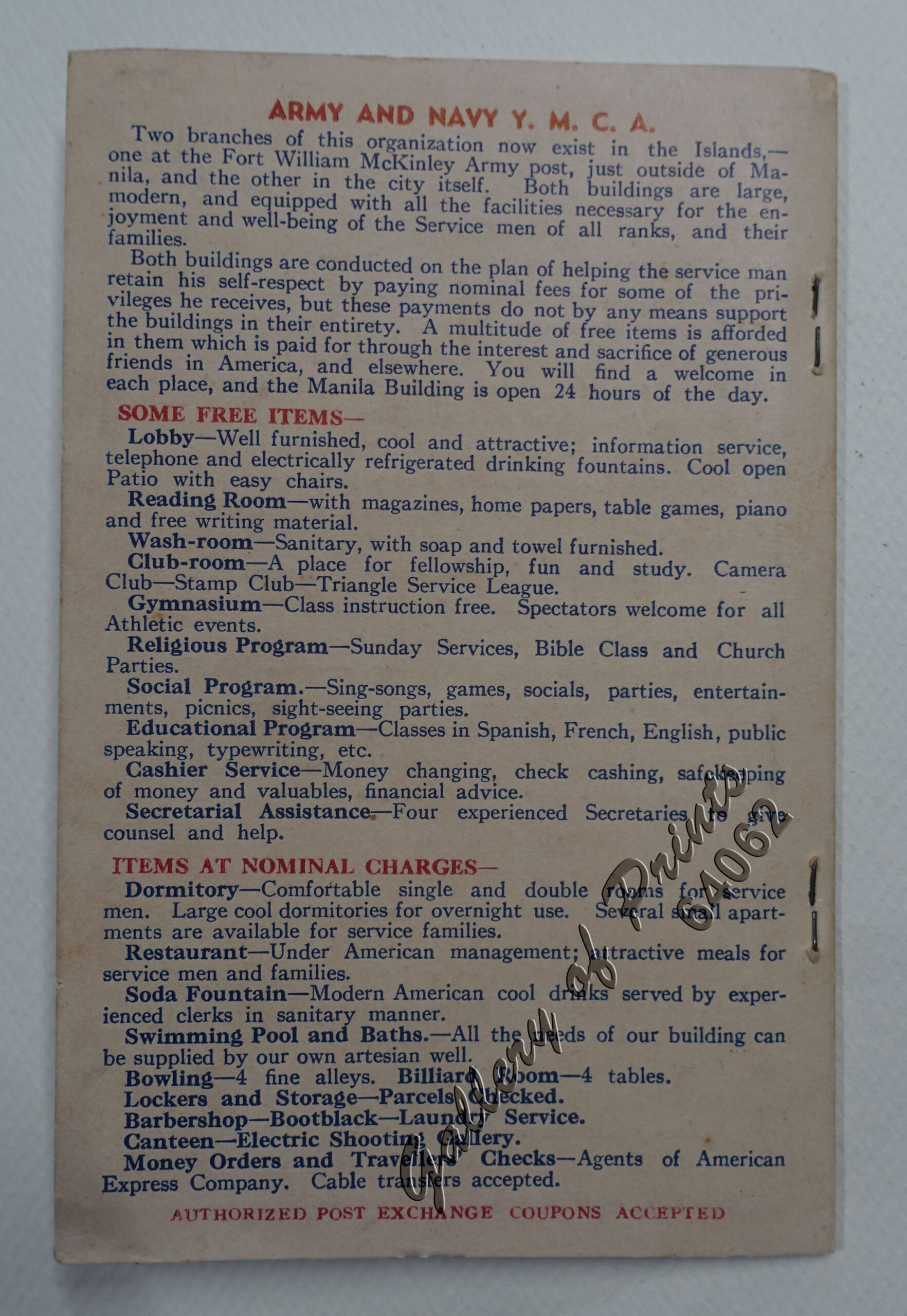Manila Harbor Complimentary Map of the City of Manila. - Image 4