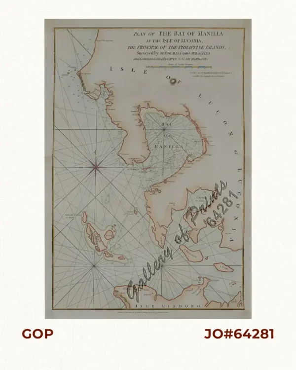 Plan of the Bay of Manilla in the Isle of Luconia, the Principal of the Philippine Islands, Surveyed by Señor Alexandro Malaspina and Communicated By Captn. G.G. Richardson.