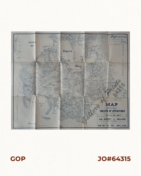 Map showing Theatre of Operations  39th U.S. Vol. Infty.  Col. Robert L. Bullard  commanding  prepared for  The 39th U.S. Vol. Infty. Assn.