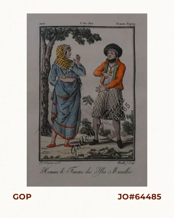 Homme & Femme des Isles Manilles  [Man and Woman from the Manila Islands]