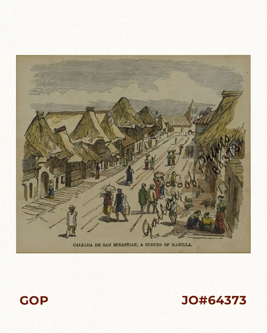 Sketches in Manilla. Calzada de San Sebastian, a suburb of Manilla.