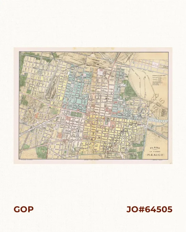 Plano de la ciudad Mexico.  [Map of Mexico City]