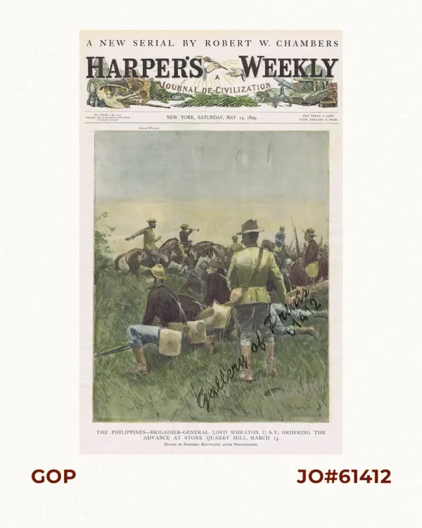 The Philippines- Brigadier-General Loyd Wheaton, U.S.V., Ordering the Advance at Stone Quarry Hill, March 13.