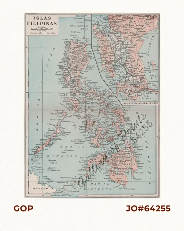 Islas Filipinas inset: Parte Central de la Isla de Luzón