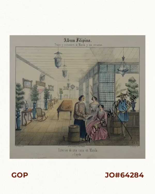 Interior de una casa en Manila (Cayda) [Interior of a House in Manila. (Fall)]